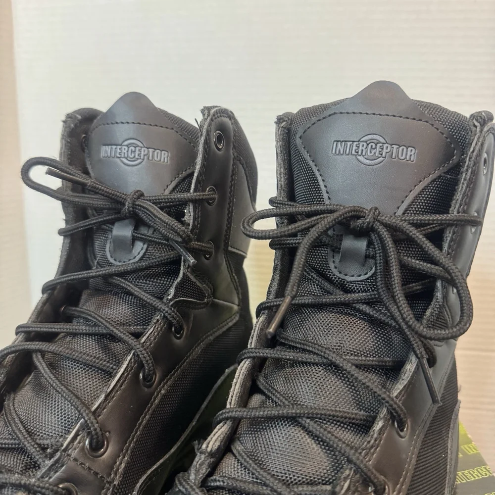 Interceptor Force ST Tactical Steel Toe Boots Size:9.5 Combat Leather Men